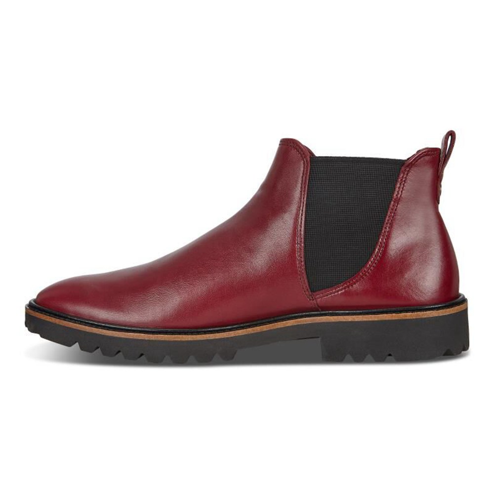 Womens Ankle Boots - ECCO Incise Tailored - Burgundy - 0261HREQW